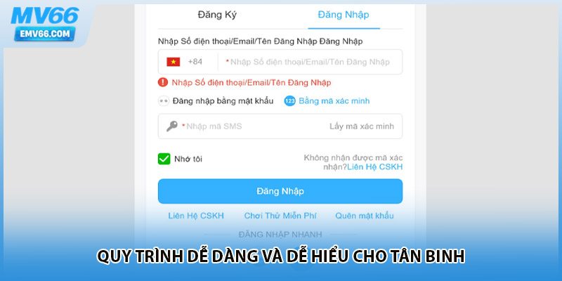 Quy trình dễ dàng và dễ hiểu cho tân binh