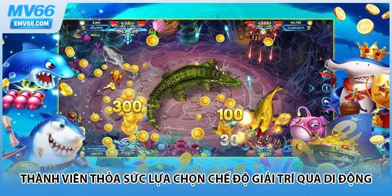 Thành viên thỏa sức lựa chọn chế độ giải trí qua di động