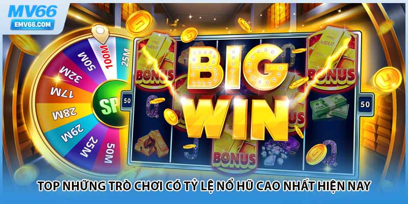 Top những trò chơi có tỷ lệ nổ hũ cao nhất hiện nay